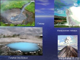 Извержение гейзера Голубое Око Божье Извержение вулкана Гейзер