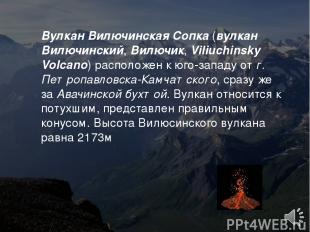 Вулкан Вилючинская Сопка (вулкан Вилючинский, Вилючик, Viliuchinsky Volcano) рас