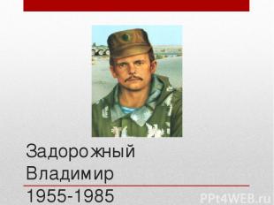 Задорожный Владимир 1955-1985
