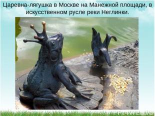 Царевна-лягушка в Москве на Манежной площади, в искусственном русле реки Неглинк