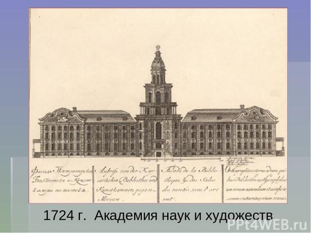 1724 г. Академия наук и художеств
