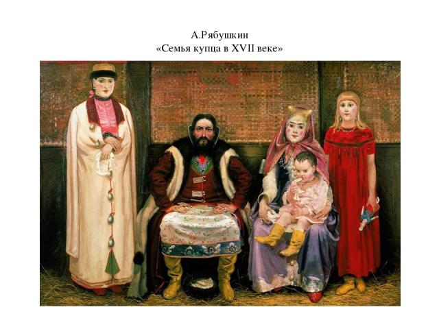 А.Рябушкин «Семья купца в XVII веке»