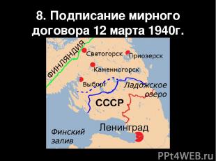 8. Подписание мирного договора 12 марта 1940г.