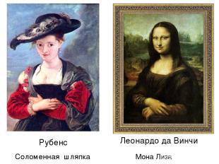 Рубенс Соломенная шляпка Леонардо да Винчи Мона Лиза