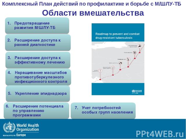 Комплексный План действий по профилактике и борьбе с М/ШЛУ-ТБ Области вмешательства