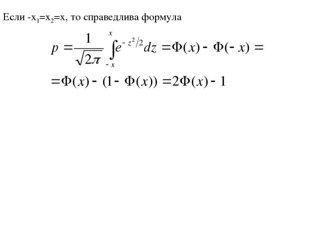 Если -x1=x2=x, то справедлива формула