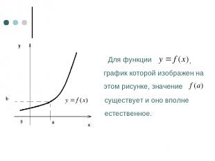 Для функции график которой изображен на этом рисунке, значение , существует и он