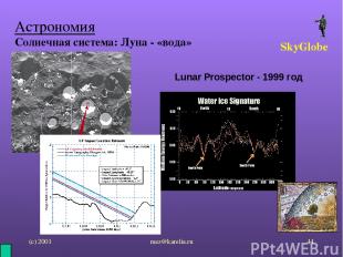 (с) 2001 mez@karelia.ru * Астрономия Солнечная система: Луна - «вода» SkyGlobe L