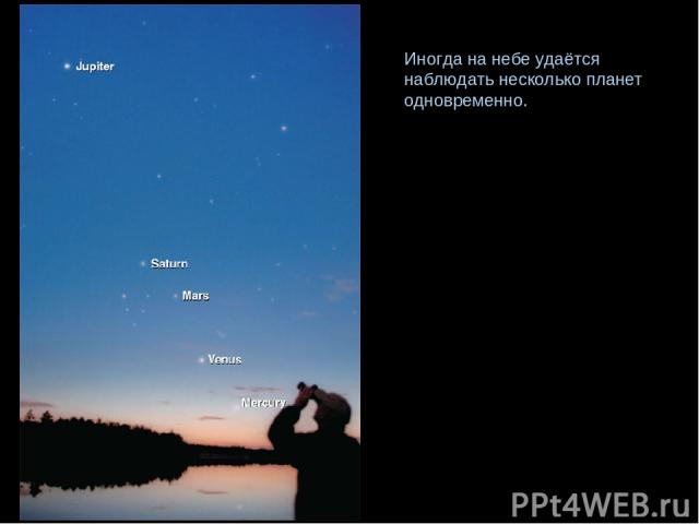 Иногда на небе удаётся наблюдать несколько планет одновременно.