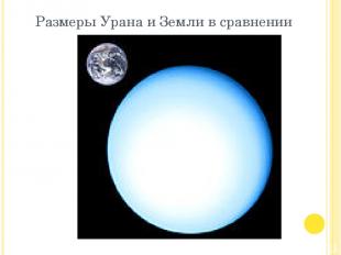 Размеры Урана и Земли в сравнении