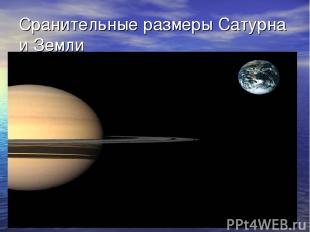 Сранительные размеры Сатурна и Земли