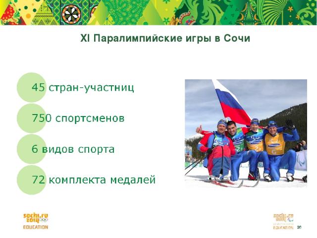 XI Паралимпийские игры в Сочи *