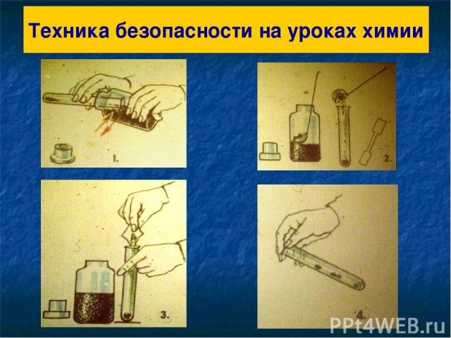 Техника безопасности на уроках химии Пробовать вещества на вкус, есть и пить в химическом кабинете Осторожно направляйте к себе газ рукой ЗАПРЕЩАЕТСЯ