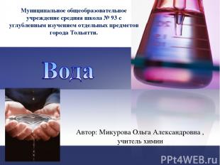 Муниципальное общеобразовательное учреждение средняя школа № 93 с углубленным из