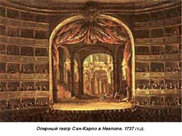 Оперный театр Сан-Карло в Неаполе. 1737 год.