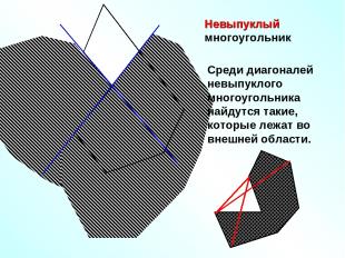 Невыпуклый многоугольник Среди диагоналей невыпуклого многоугольника найдутся та