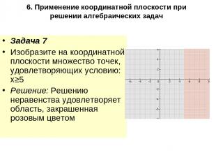 6. Применение координатной плоскости при решении алгебраических задач Задача 7 И