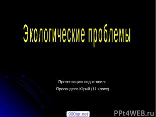 Презентацию подготовил: Просандеев Юрий (11 класс) 900igr.net