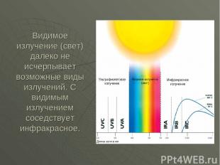 Видимое излучение (свет) далеко не исчерпывает возможные виды излучений. С видим