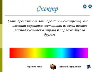 (лат. Spectrum от лат. Spectare – смотреть) это цветная картинка состоящая из се
