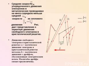 Средняя скорость упорядоченного движения электронов в металлических проводниках