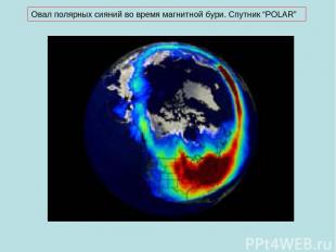 Овал полярных сияний во время магнитной бури. Спутник “POLAR”