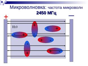 Микроволновка: частота микроволн 2450 МГц + - + - + - + - + - + - + Н20