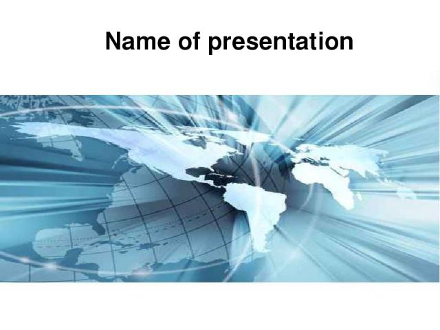 Name of presentation Page