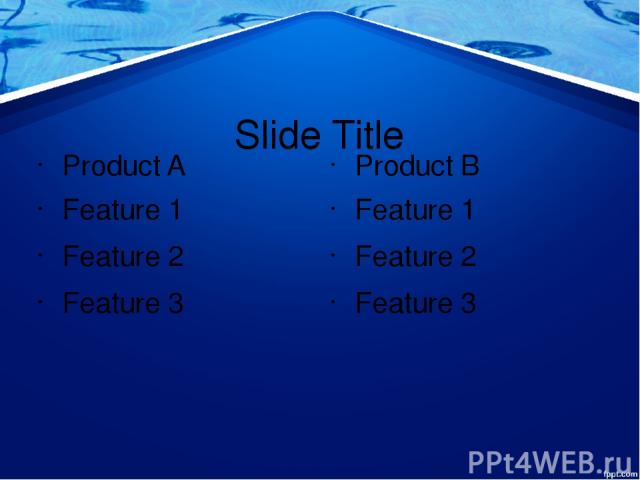 Slide Title Product A Feature 1 Feature 2 Feature 3 Product B Feature 1 Feature 2 Feature 3