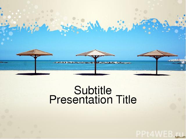 Presentation Title Subtitle