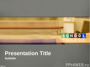 Presentation Title Subtitle