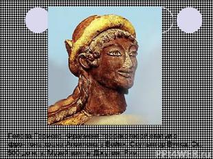 Голова Гермеса. Фрагмент терракотовой статуи с фронтона храма Аполлона в Вейях.