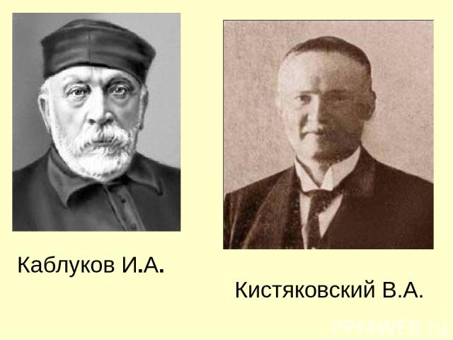 Каблуков И.А. Кистяковский В.А.
