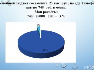 Наш семейный бюджет составляет 25 тыс. руб., на еду Тимофея мы тратим 748 руб. в