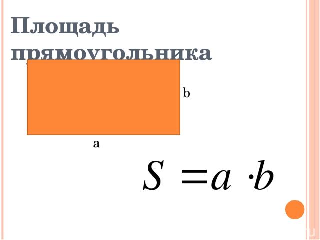 Площадь прямоугольника b а