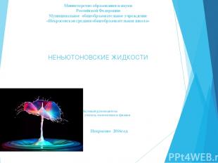 Министерство образования и науки Российской Федерации Муниципальное общеобразова