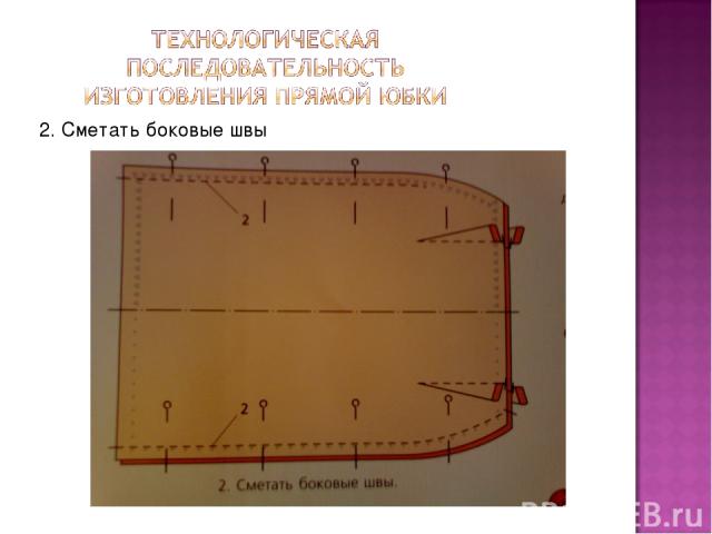 2. Сметать боковые швы