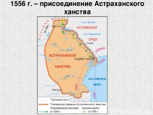 1556 г. – присоединение Астраханского ханства