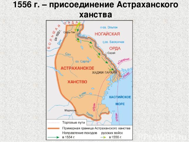 1556 г. – присоединение Астраханского ханства