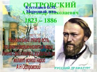 ОСТРОВСКИЙ Александр Николаевич 1823 – 1886 Кустодиев Б.М. Морозный день РУССКИЙ