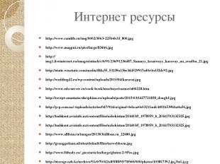 Интернет ресурсы http://www.ramlife.ru/img/0002/3063-225b6b33_800.jpg http://www