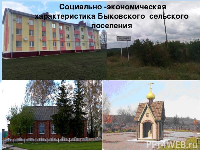 Социально -экономическая характеристика Быковского сельского поселения