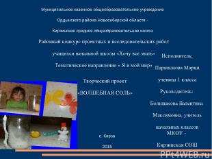 Муниципальное казенное общеобразовательное учреждение Ордынского района Новосиби