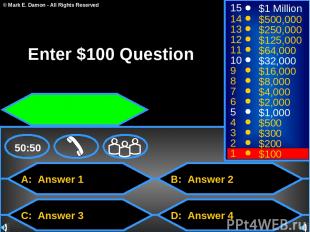 A: Answer 1 C: Answer 3 B: Answer 2 D: Answer 4 50:50 15 14 13 12 11 10 9 8 7 6
