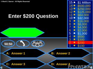 A: Answer 1 C: Answer 3 B: Answer 2 D: Answer 4 50:50 15 14 13 12 11 10 9 8 7 6