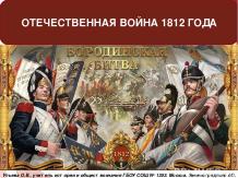 Отечественная война 1812 года (краткое описание)