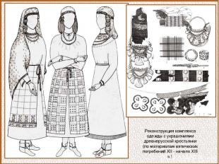 Реконструкция комплекса одежды с украшениями древнерусской крестьянки (по матери