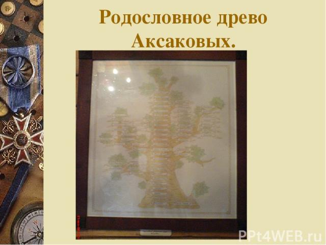 Родословное древо Аксаковых.