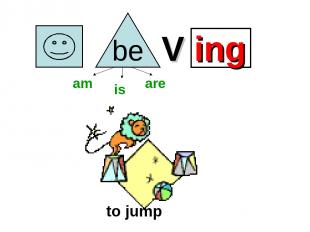 V ing to jump am is are