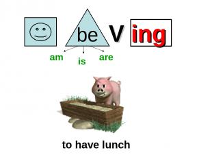 V ing am is are to have lunch